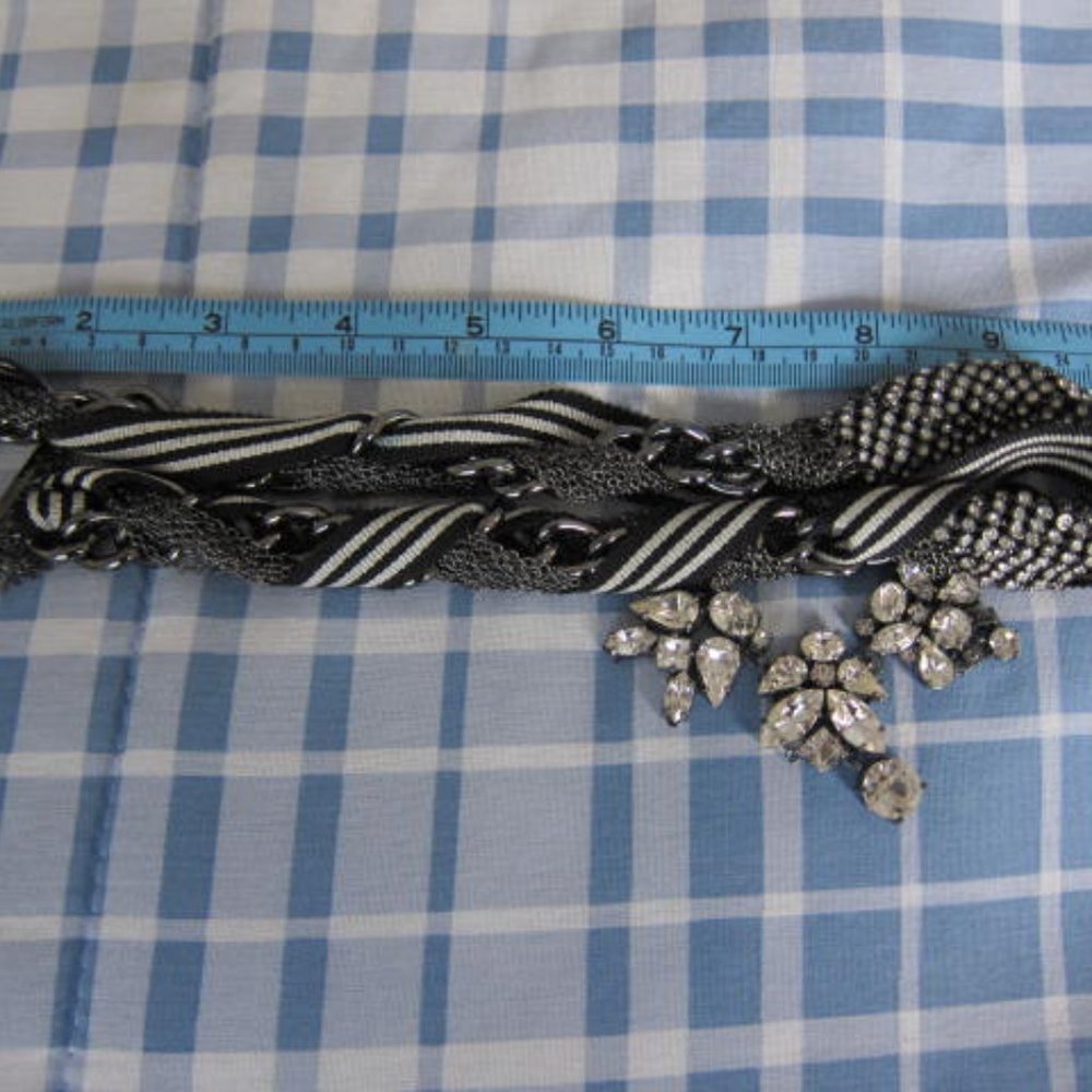 Ann Taylor Rhinestone and Ribbon Necklace - Picture 4 of 4
